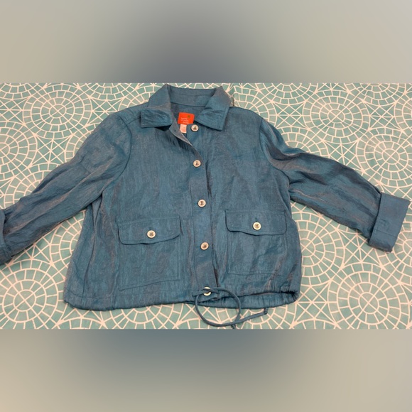 hearts of palm Jackets & Blazers - 💛TODAY***$19***Hearts of Palm Petite waist length jacket. Blue w/metallic sheen
